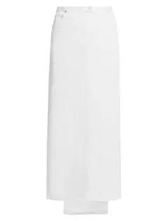 Джинсовая юбка-макси Courreges, цвет heritage white