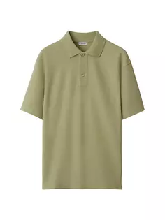 Рубашка-поло из хлопка EKD Burberry, цвет hunter