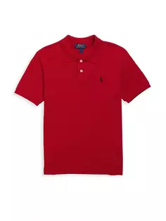 Классическая трикотажная футболка-поло в сетку для маленьких мальчиков и мальчиков Polo Ralph Lauren, красный