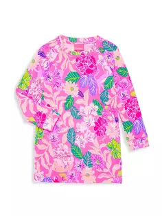 Пляжное мини-платье-гребешок для маленьких девочек и девочек Lilly Pulitzer Kids, цвет pink isle