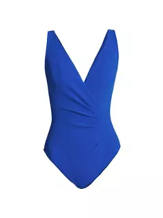 Сплошной купальник Verde Surplice Chiara Boni La Petite Robe, цвет blu klein