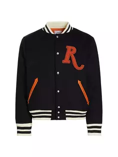 Университетская куртка с логотипом R H U D E, черный