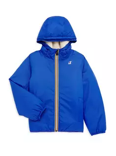 Куртка Little Kid&apos;s &amp; Kid&apos;s Le Vrai 3.0 Claude с капюшоном K-Way, синий