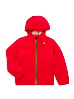 Куртка Little Kid&apos;s &amp; Kid&apos;s Le Vrai 3.0 Claude с капюшоном K-Way, красный