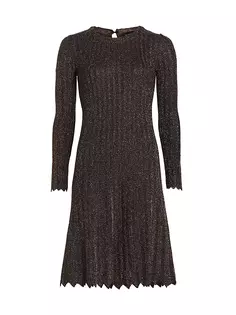 Платье-свитер Cherith с эффектом металлик Elie Tahari, цвет noir copper lurex