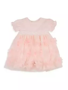 Платье с цветочным принтом для девочки для девочки Haute Baby, цвет peach