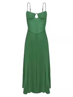Платье-миди-бюстье Maya Vix By Paula Hermanny, зеленый