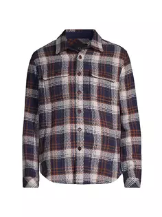 Куртка-рубашка в клетку на пуговицах Berkshire с узором «елочка» Rails, цвет navy umber cream