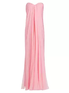 Шелковое платье-бюстье макси Alexander Mcqueen, цвет pale pink