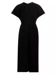 Платье-миди с короткими рукавами Proenza Schouler, черный
