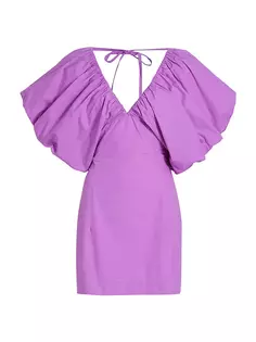 Мини-платье с пышными рукавами Swf, фиолетовый