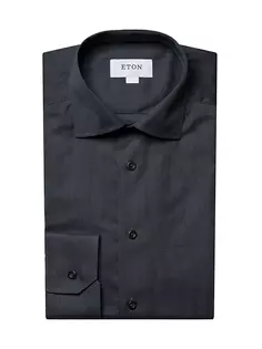 Фланелевая рубашка современного кроя Eton, синий