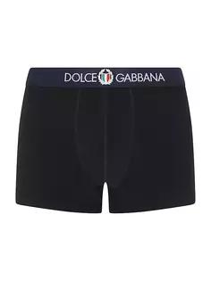 Хлопковые боксеры с логотипом Dolce&amp;Gabbana, черный