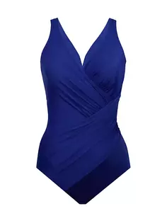 Сплошной купальник Oceanus Miraclesuit Swim, Plus Size, синий