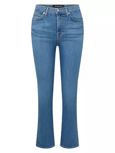 Укороченные расклешенные джинсы Carly Veronica Beard, цвет bright lakeshore