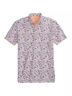Рубашка поло Clem с цветочным принтом Johnnie O, цвет azalea