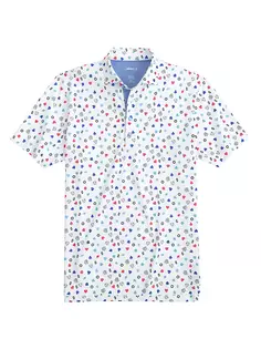 Рубашка-поло с графическим рисунком High Roller Johnnie O, белый