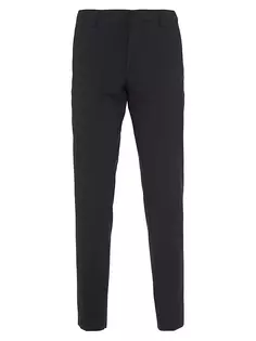 Легкие брюки из эластичной шерсти Prada, черный