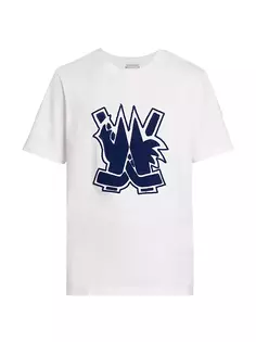 Moncler Мужская футболка с логотипом Moncler, белый
