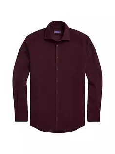 Вельветовая рубашка на пуговицах спереди Ralph Lauren Purple Label, цвет burgundy