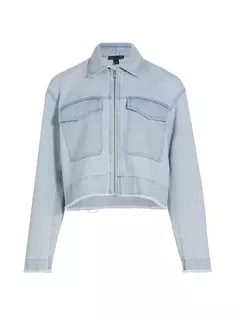 Джинсовая укороченная куртка-рубашка Atm Anthony Thomas Melillo, цвет light denim