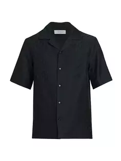 Рубашка Off AO из жаккардового шелка и хлопка Off-White, черный