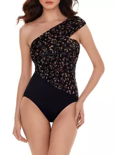 Сплошной купальник La Paz Goddess с леопардовым принтом Magicsuit Swim, Plus Size, цвет black brown