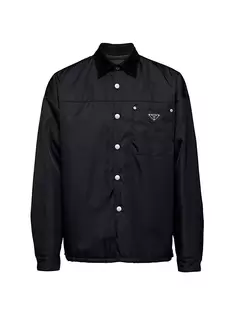 Повторно-нейлоновая рубашка Prada, черный