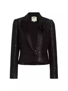 Укороченный пиджак Scarlet L&apos;Agence, черный L'agence