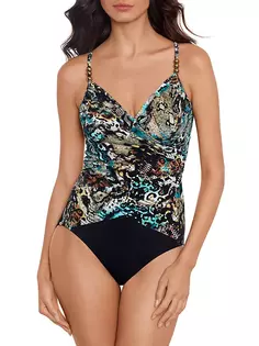 Сплошной купальник Posh Mosh Louise Animal Magicsuit Swim, Plus Size, мультиколор