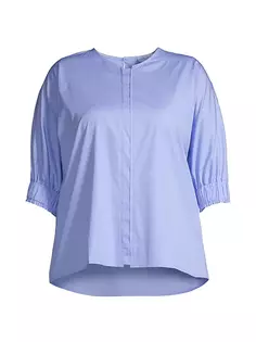 Хлопковая блузка-пуловер Gilida больших размеров Harshman, Plus Size, цвет sky blue