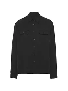Шелковая рубашка Prada, черный