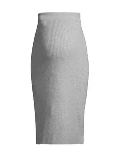 Юбка миди для беременных из смесовой шерсти Frankie Emilia George, серый