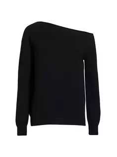 Асимметричный свитер из шерсти и кашемира Saks Fifth Avenue, черный
