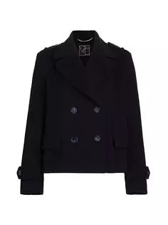 Укороченное шерстяное пальто Scottie Mercer Collective, черный
