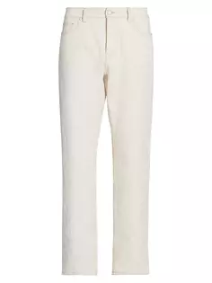 Прямые джинсы с монограммой Casablanca, цвет off white
