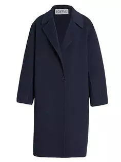 Пальто из смеси шерсти и кашемира Loewe, синий