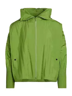 Каскадная плиссированная куртка Homme Plissé Issey Miyake, зеленый