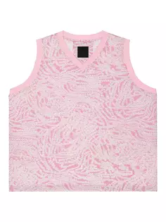 Баскетбольная футболка из сетки с принтом Givenchy, цвет old pink