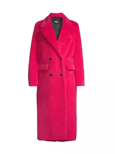 Двубортное пальто Astrid Teddy Apparis, цвет shocking pink