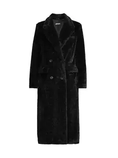 Двубортное пальто Astrid Teddy Apparis, цвет noir