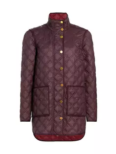 Удлиненная стеганая куртка Inigo Veronica Beard, цвет wine maroon