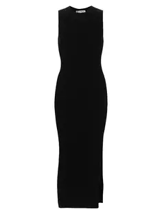 Кашемировое платье миди без рукавов Basil Reformation, черный