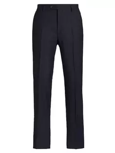 КОЛЛЕКЦИЯ Шерстяные костюмные брюки в тонкую полоску Saks Fifth Avenue, темно-синий