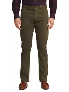 Атласные брюки узкого кроя Ralph Lauren Purple Label, цвет loden