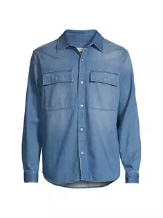 Джинсовая рубашка в стиле милитари Closed, синий