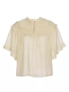Zuri шерстяная блузка с потертостями Ulla Johnson, цвет alabaster