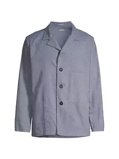 Куртка-рубашка с накладными карманами Massimo Alba, синий