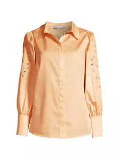 Хлопковая рубашка с люверсами Devlin Harshman, цвет apricot ice