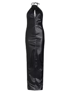 Платье Danz с аппликацией из искусственной кожи Ronny Kobo, черный